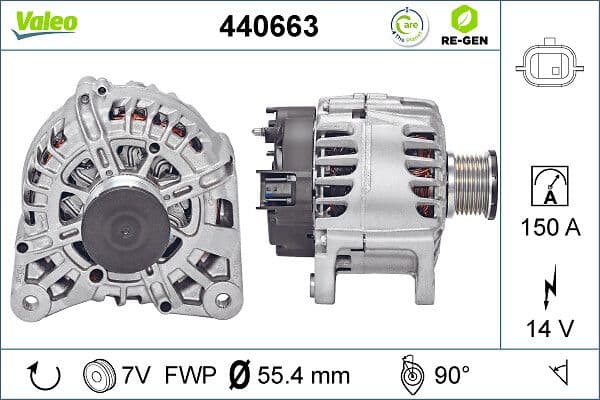 Generator / Alternator VALEO RE-GEN REMANUFACTURED 440663