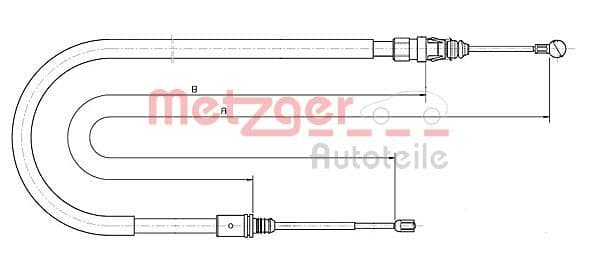 Cablu, frana de parcare METZGER 10.6224