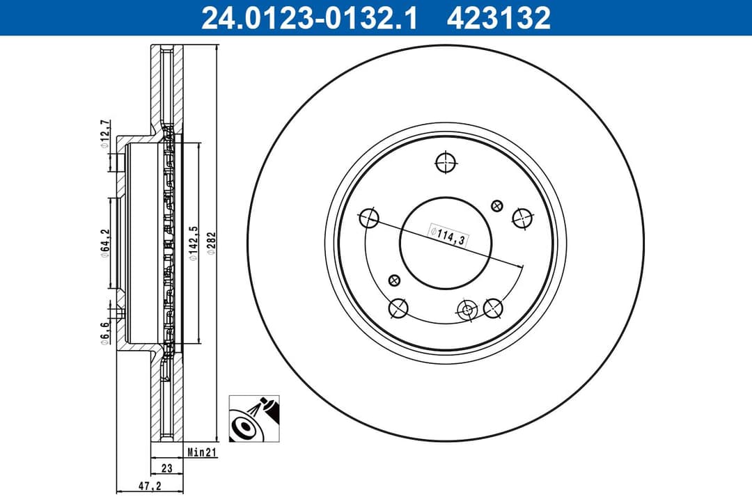 Disc frana ATE 24.0123-0132.1