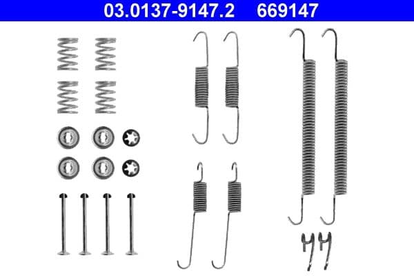 Set accesorii, sabot de frana ATE 03.0137-9147.2