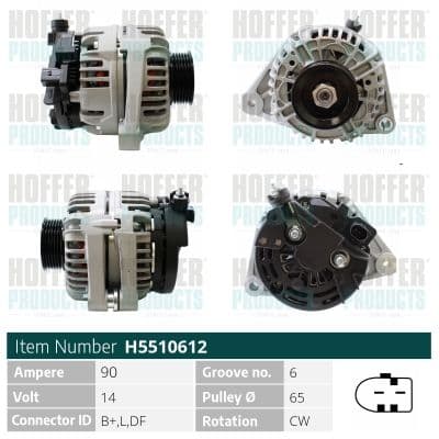 Generator / Alternator HOFFER H5510612