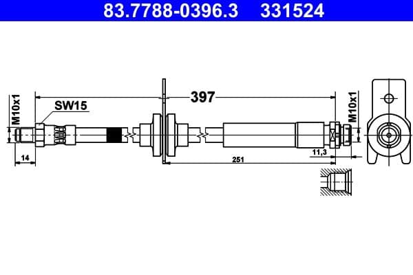 Furtun frana ATE 83.7788-0396.3