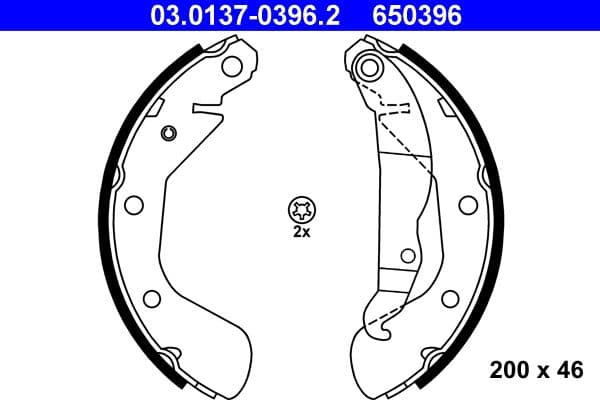 Set saboti frana ATE 03.0137-0396.2