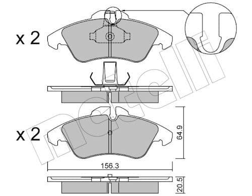 set placute frana,frana disc METELLI 22-0256-1