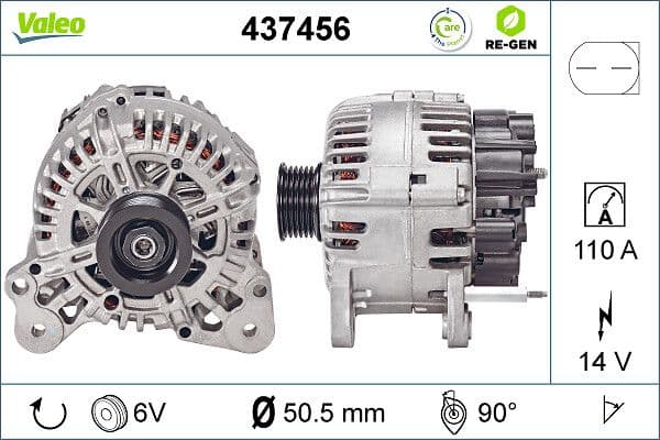 Generator / Alternator VALEO 437456