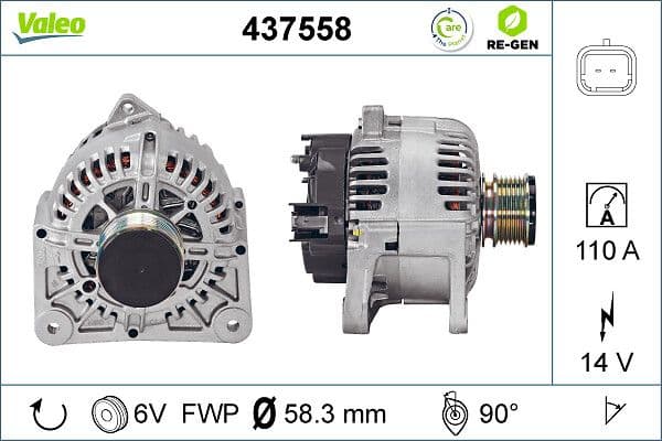 Generator / Alternator VALEO 437558