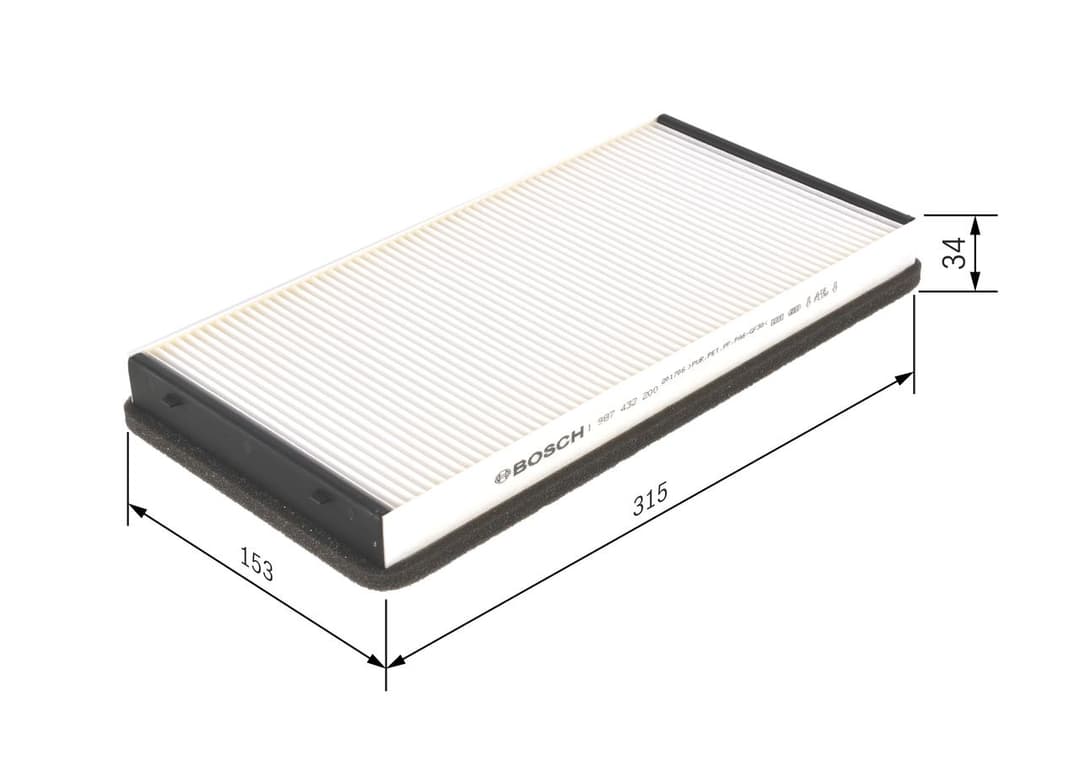 Filtru, aer habitaclu BOSCH 1 987 432 200