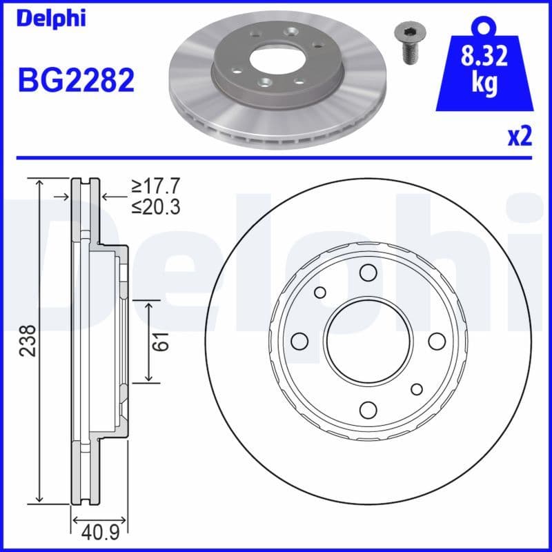 Disc frana DELPHI BG2282