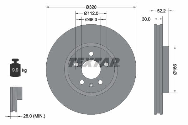 Disc frana TEXTAR PRO+ 92160005