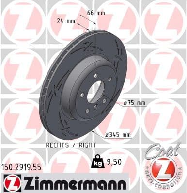 Disc frana ZIMMERMANN BLACK Z 150.2919.55