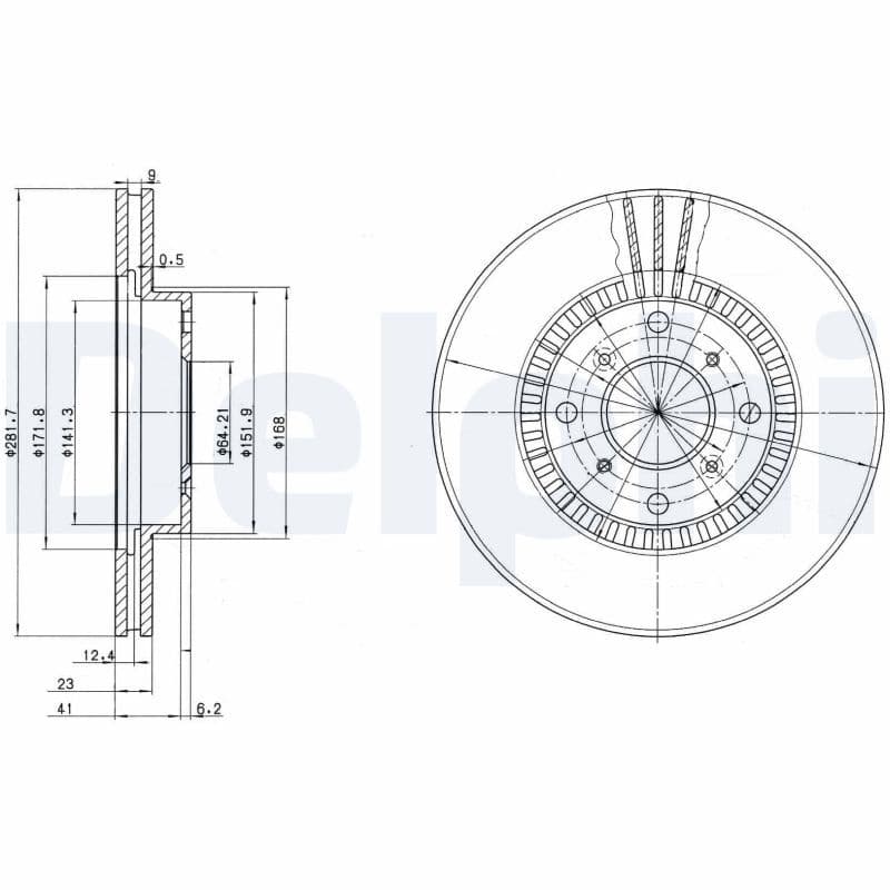 Disc frana DELPHI BG2815
