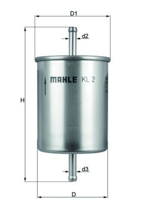 filtru combustibil MAHLE KL 2