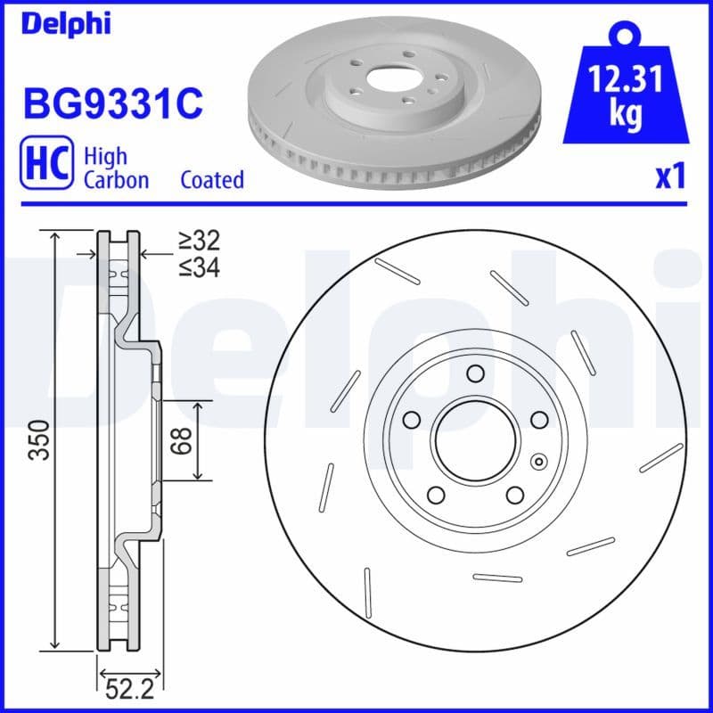 Disc frana DELPHI BG9331C