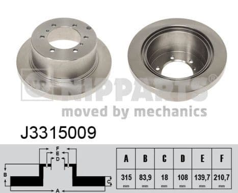 Disc frana NIPPARTS J3315009
