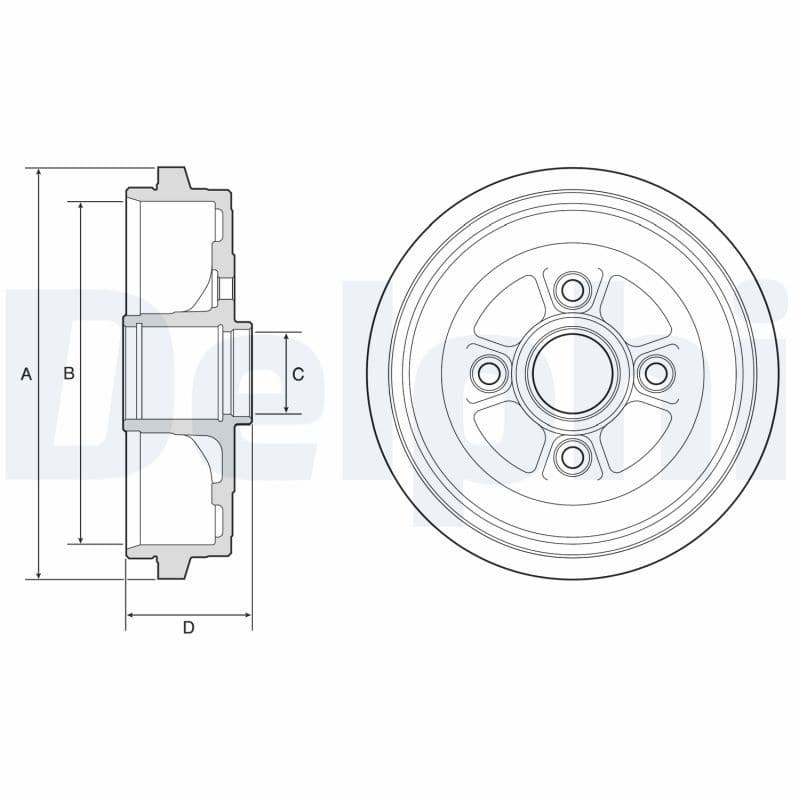 Tambur frana DELPHI BF574