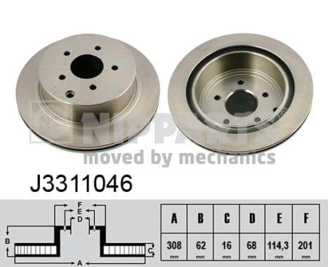 Disc frana NIPPARTS J3311046