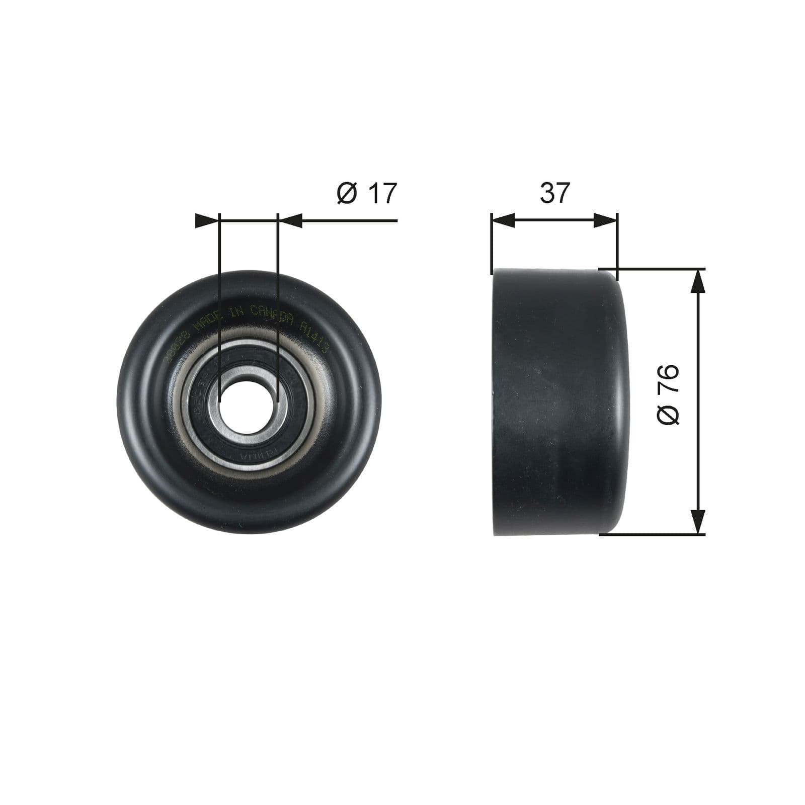 Rola ghidare/conducere, curea transmisie GATES DriveAlign™ T38028