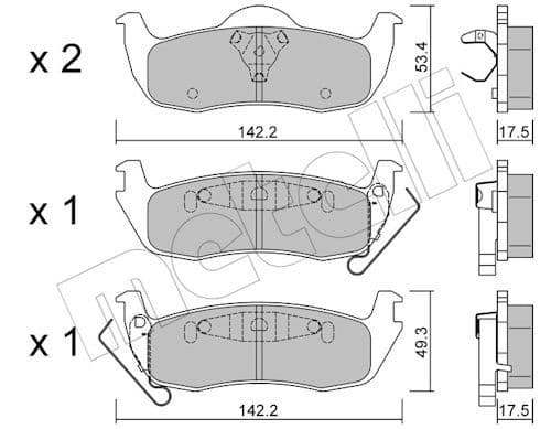 set placute frana,frana disc METELLI 22-0720-0