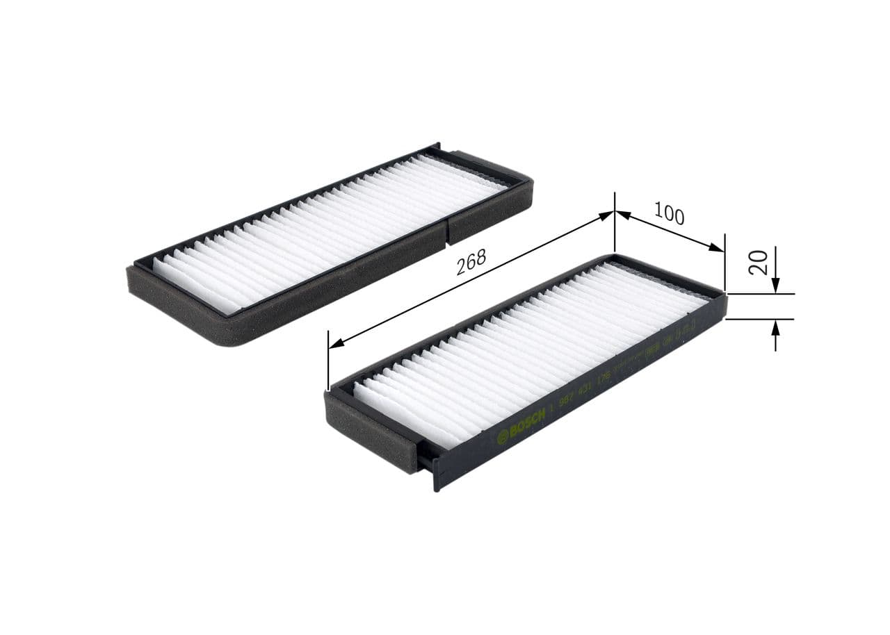 Filtru, aer habitaclu BOSCH 1 987 431 176