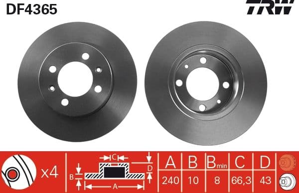 Disc frana TRW DF4365