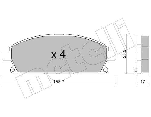 set placute frana,frana disc METELLI 22-0406-0