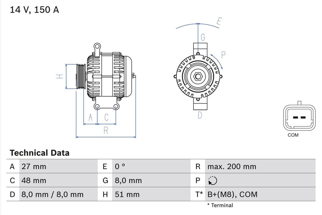 Generator / Alternator BOSCH 0 986 048 740