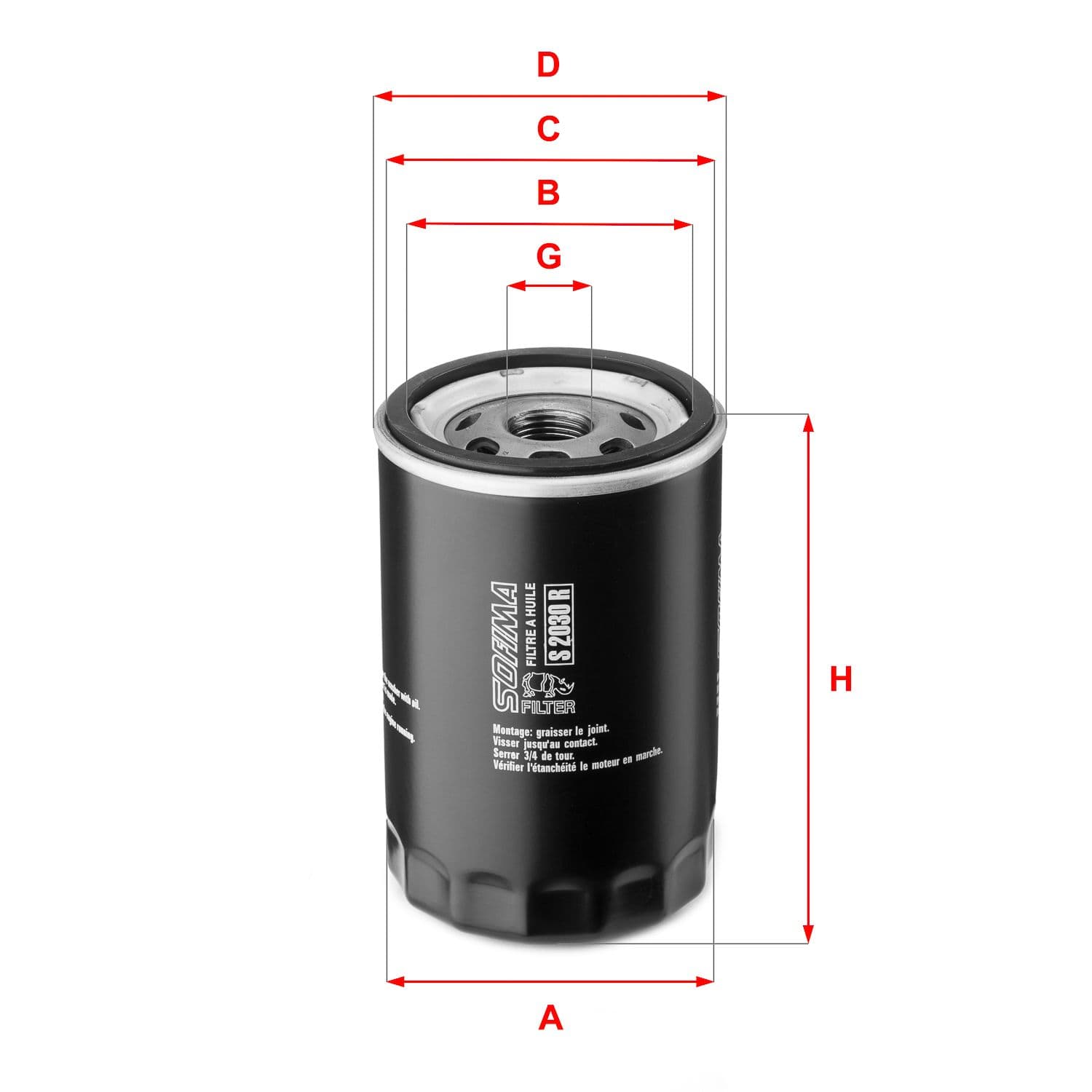 Filtru ulei SOFIMA S 2030 R