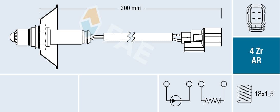 Sonda Lambda FAE 75608