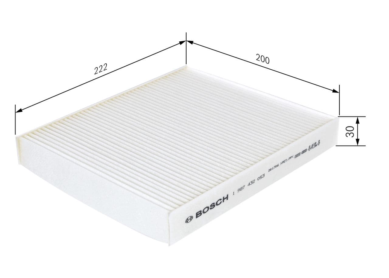 Filtru, aer habitaclu BOSCH 1 987 432 053