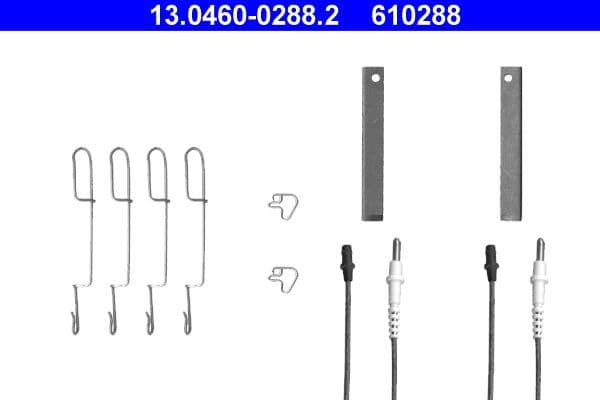 Set accesorii, placute frana ATE 13.0460-0288.2