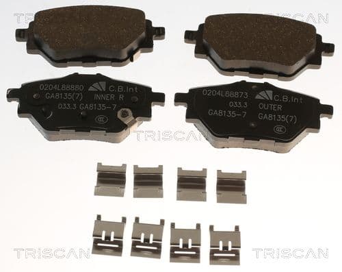set placute frana,frana disc TRISCAN 8110 82009