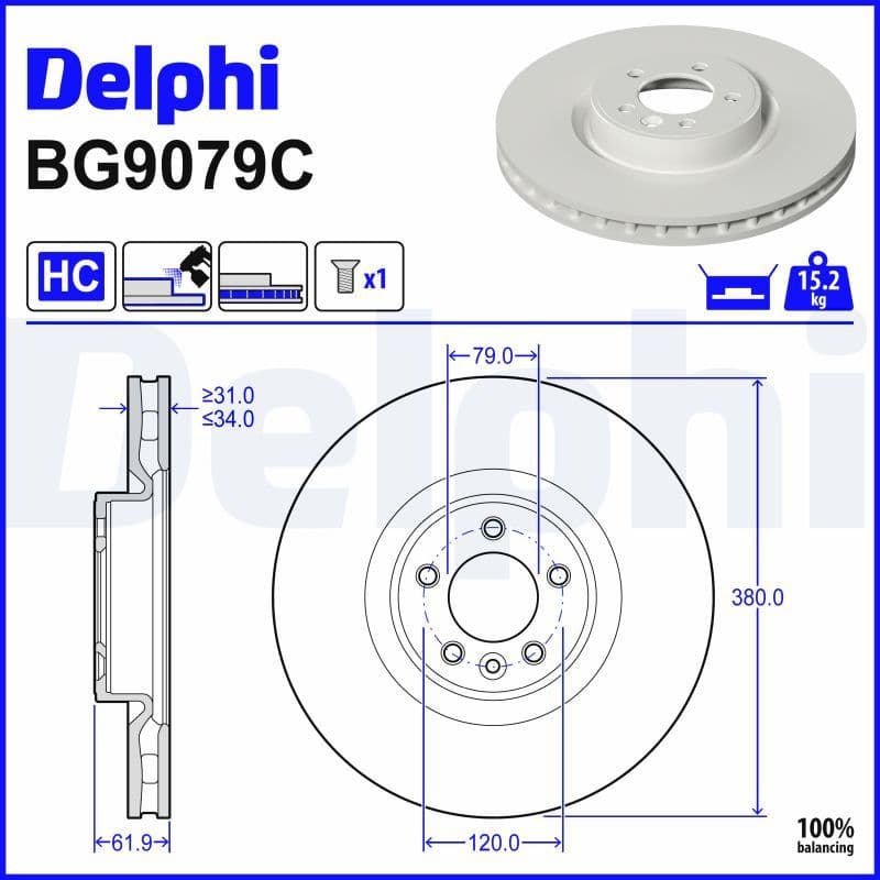 Disc frana DELPHI BG9079C