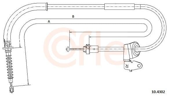 Cablu, frana de parcare COFLE 10.4302