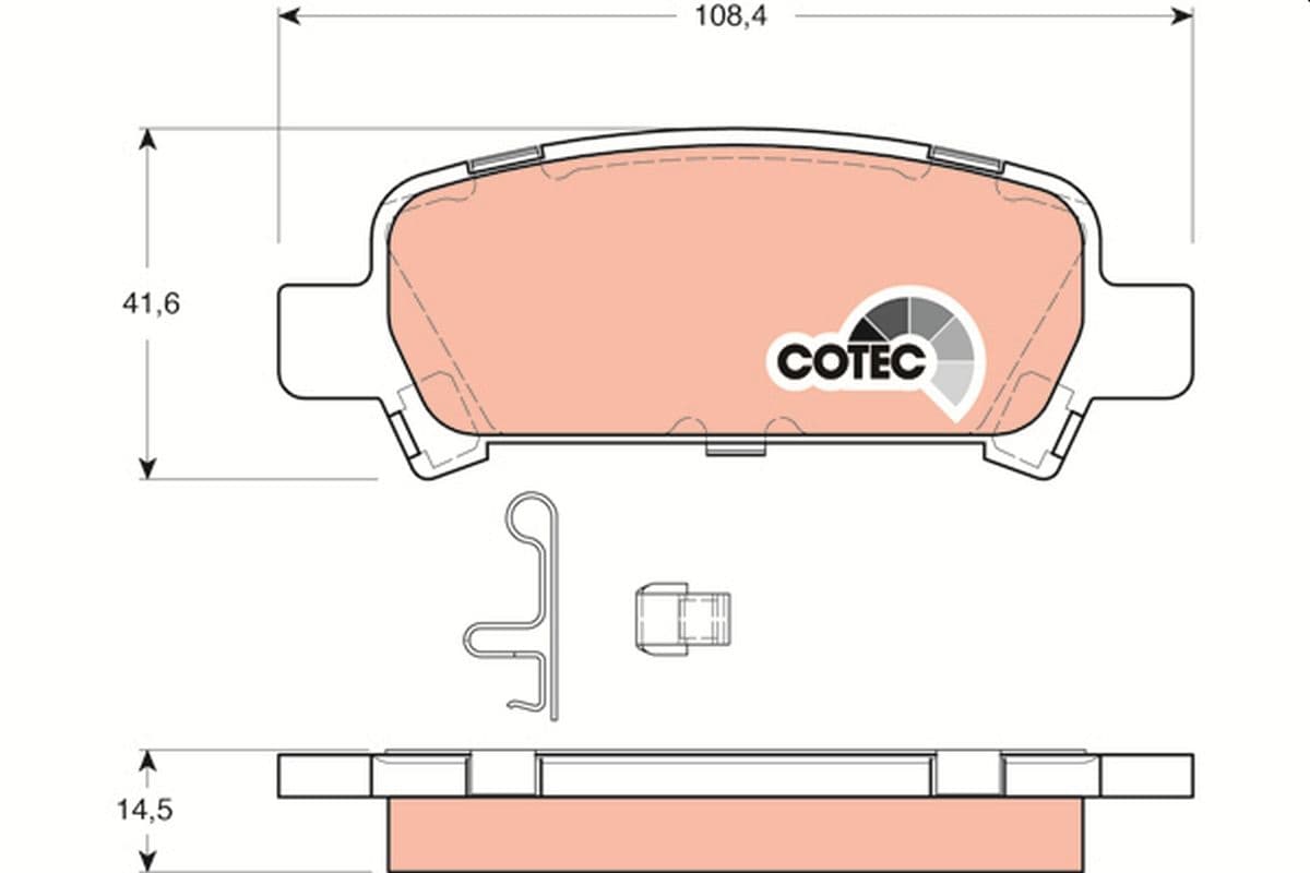 set placute frana,frana disc TRW COTEC GDB3223