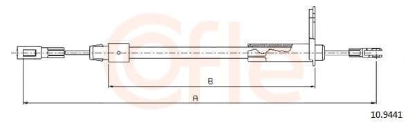 Cablu, frana de parcare COFLE 10.9441