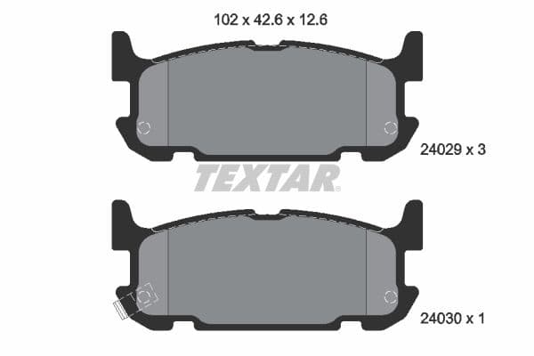 set placute frana,frana disc TEXTAR 2402901
