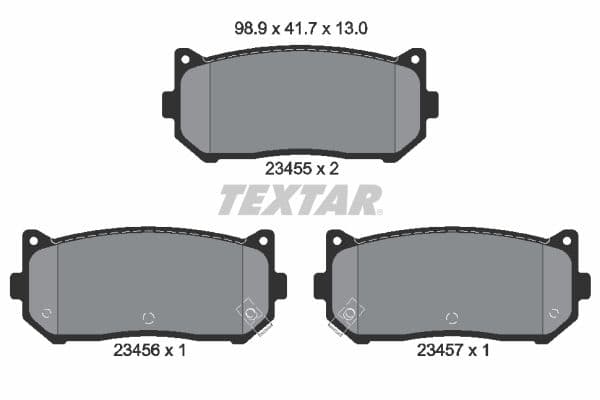 set placute frana,frana disc TEXTAR 2345501