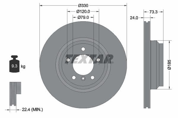 Disc frana TEXTAR PRO+ 92137805