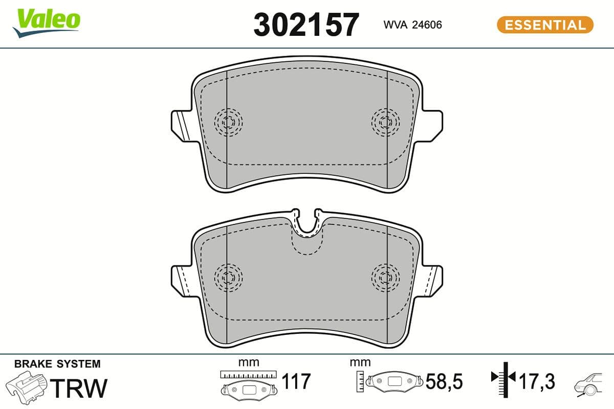 set placute frana,frana disc VALEO 302157