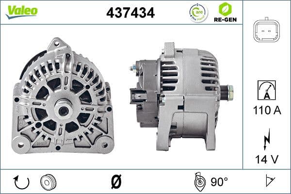 Generator / Alternator VALEO 437434