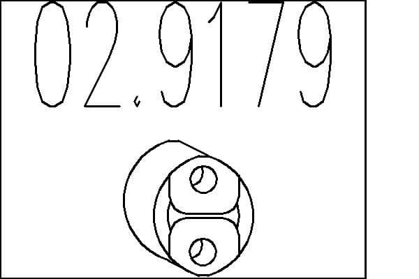 tampon cauciuc,amortizor esapament MTS 02.9179