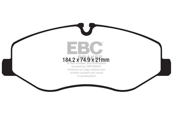set placute frana,frana disc EBC Brakes Yellowstuff with a stable friction coefficient of DP42223R