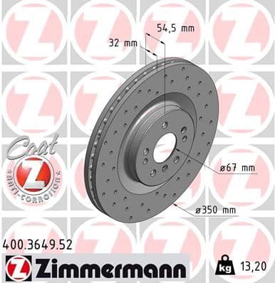 Disc frana ZIMMERMANN SPORT Z 400.3649.52