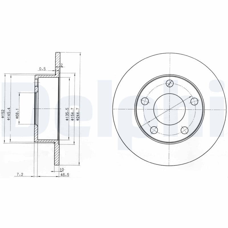 Disc frana DELPHI BG3382