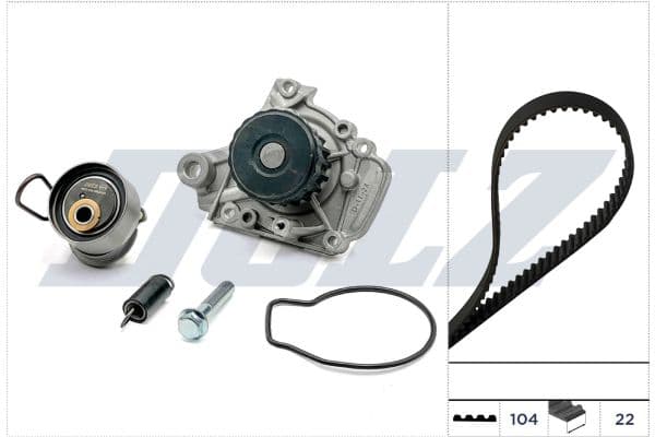 Set pompa apa + curea dintata DOLZ KD257