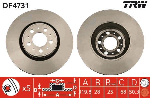 Disc frana TRW DF4731