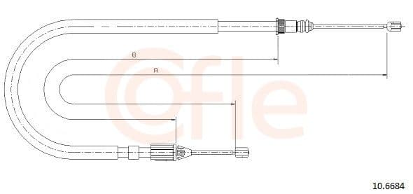 Cablu, frana de parcare COFLE 10.6684