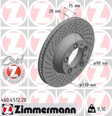 Disc frana ZIMMERMANN COAT Z 460.4512.20