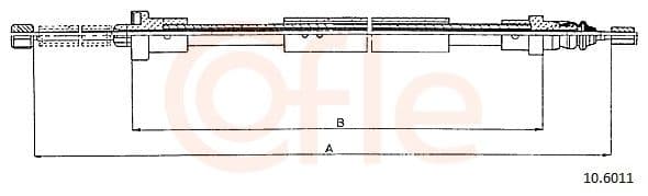 Cablu, frana de parcare COFLE 10.6011