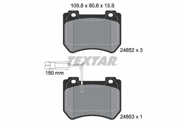 set placute frana,frana disc TEXTAR Q+ 2485201